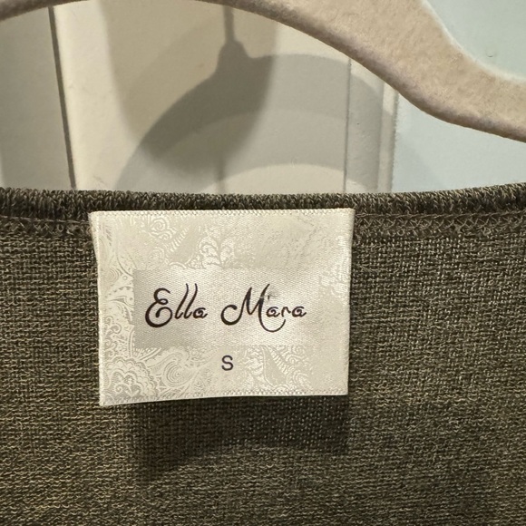 Ella Mara Anthropologie Olive Lace-Up Knit Sweater Size Small Boho Casual - Picture 10 of 13